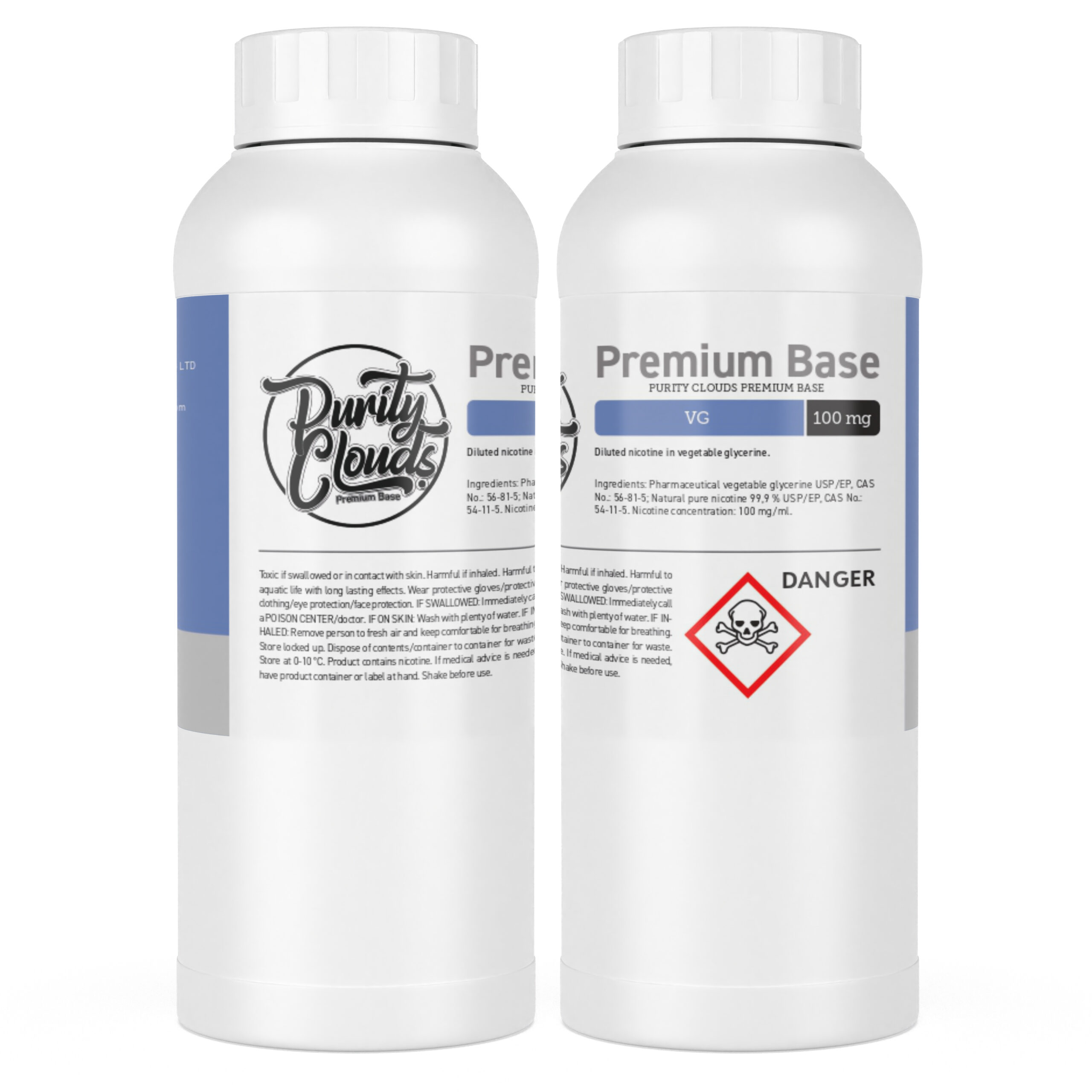 PurityClouds Premium Base 100mg VG 1Litre