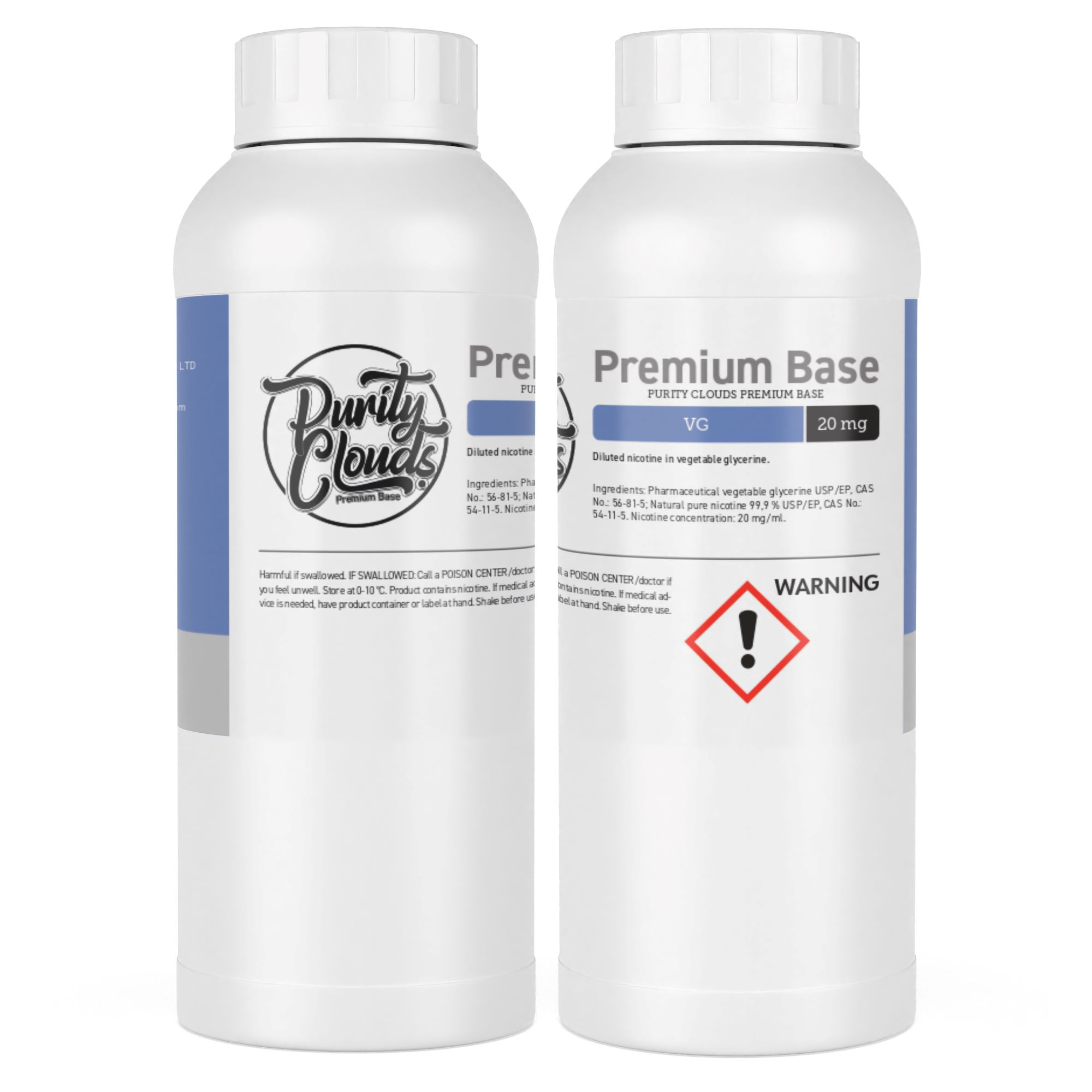 PurityClouds Premium Base 20mg VG 1Litre