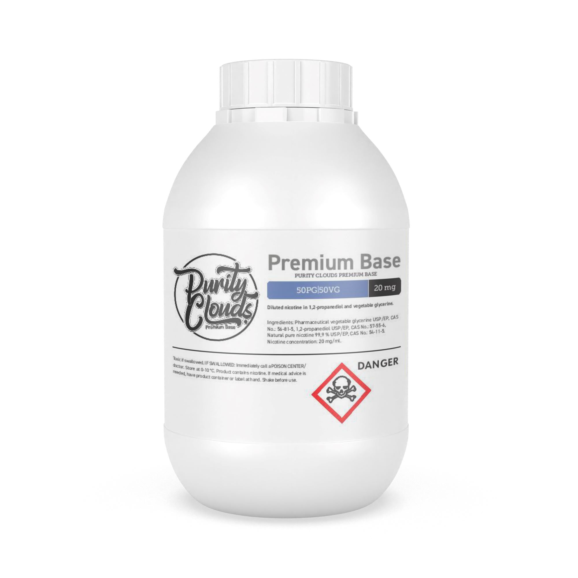 PurityClouds Premium Base 20mg 50VG/50PG 250ml