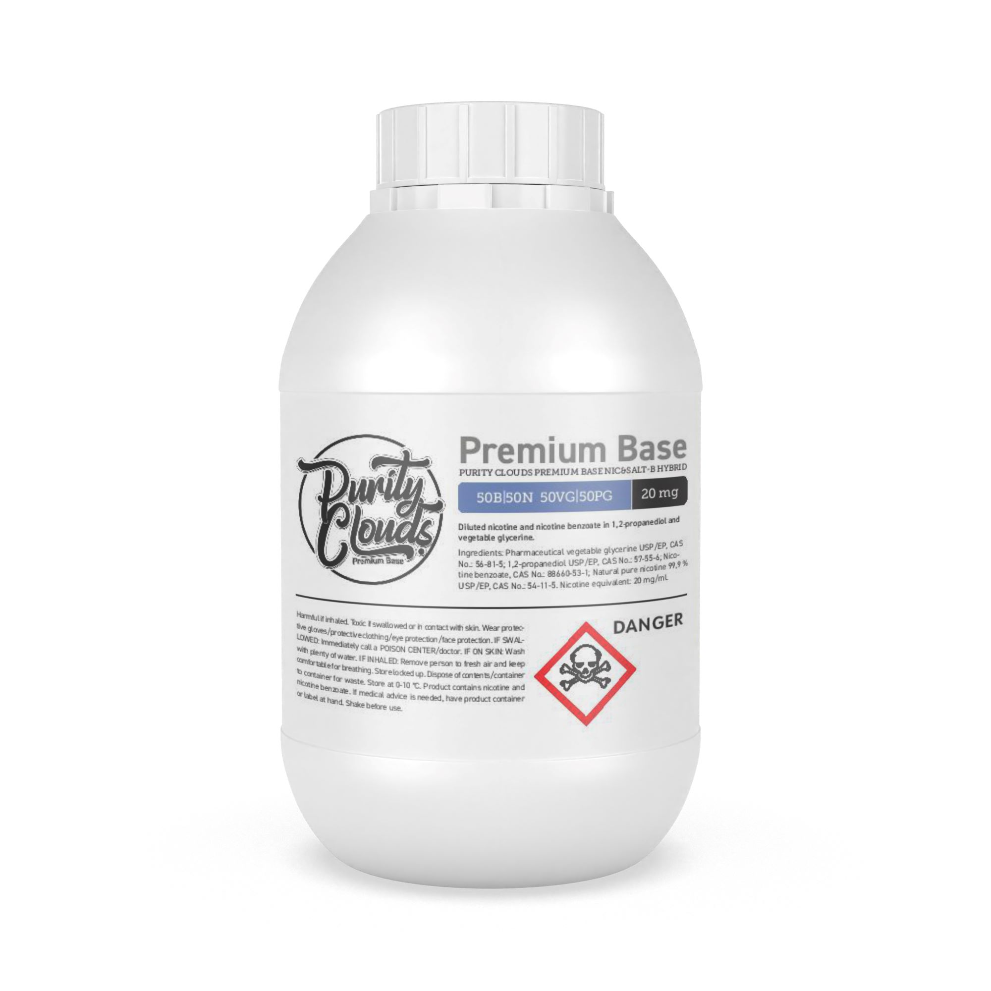 PurityClouds Premium Base Hybrid Nic&Salt 50B/50N 20mg 50VG/50PG 250ml